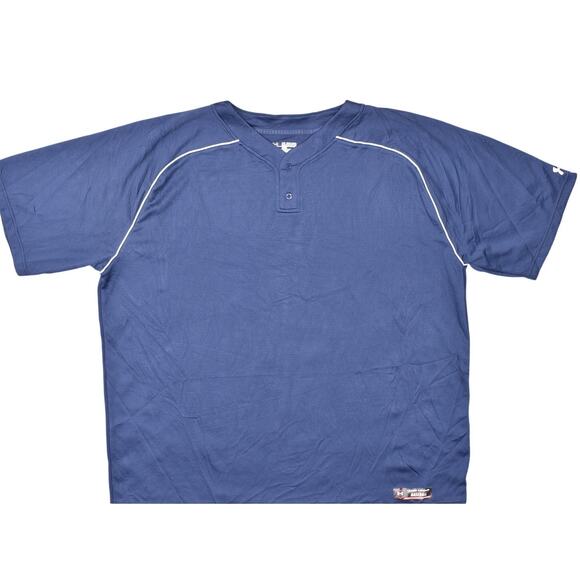 Under Armour Baseball Loose Heatgear Men's 3XL Blue Polyester Activewear Top - Picture 1 of 7
